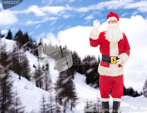 Image of man in costume of santa claus