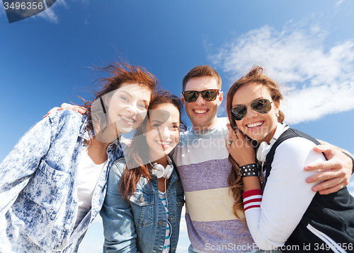 Image of group of teenagers outside