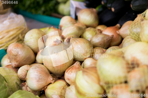 Image of close up of onion at street market