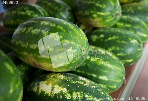 Image of close up of watermelon at street farmers market