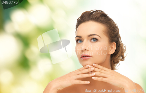 Image of beautiful woman with long hair