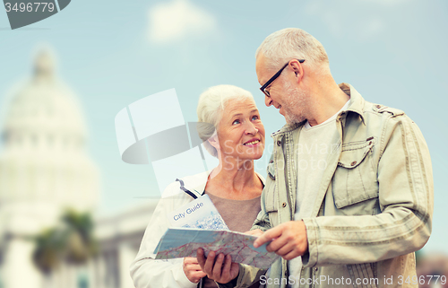 Image of couple with map over washington white house