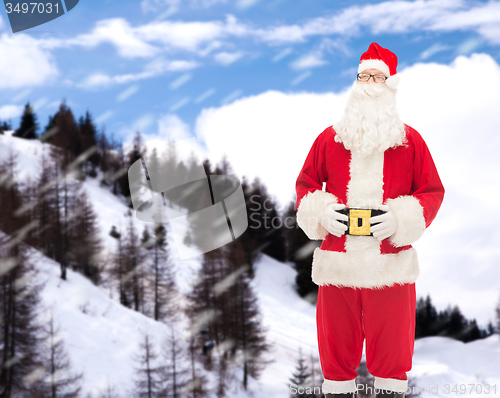 Image of man in costume of santa claus