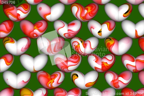 Image of Abstract  hearts 3d background