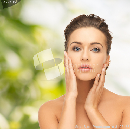 Image of beautiful woman with updo