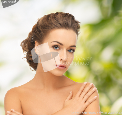 Image of beautiful woman with updo