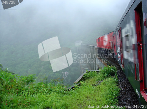 Image of Train in the tropical forest in South of Brazil