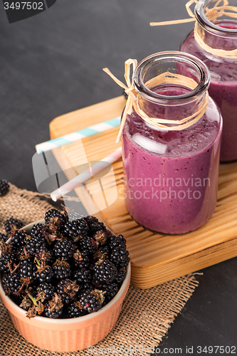 Image of Fresh red fruits smoothie