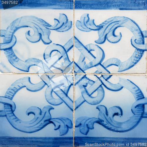 Image of Traditional Portuguese glazed tiles