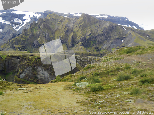 Image of mountain scenery in Iceland