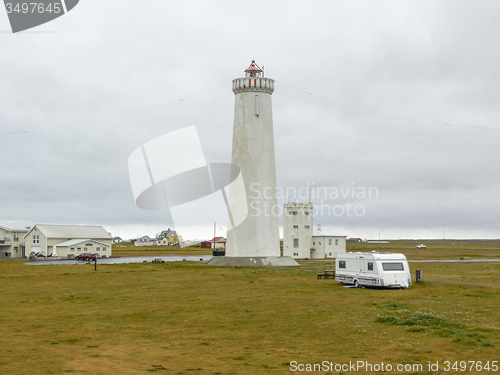 Image of coastal scenery with lighthouse