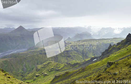 Image of mountain scenery in Iceland