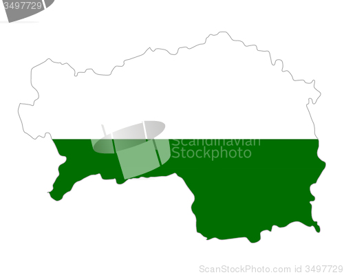 Image of Map and flag of Styria