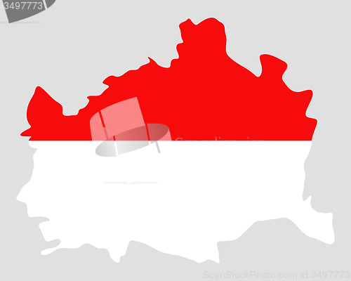 Image of Map and flag of Vienna