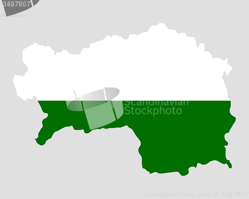 Image of Map and flag of Styria