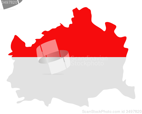 Image of Map and flag of Vienna