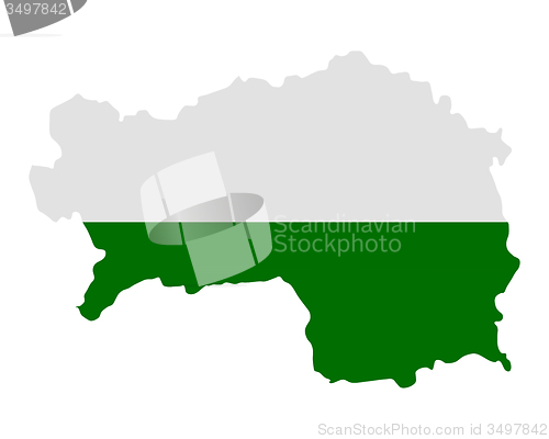 Image of Map and flag of Styria
