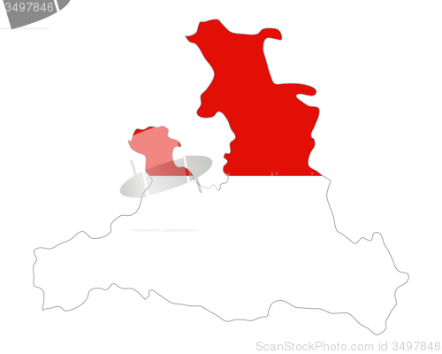 Image of Map and flag of Salzburg