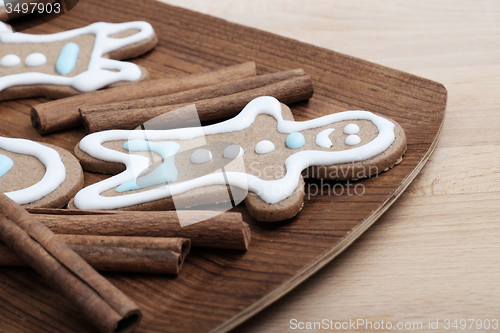 Image of Gingerbread cookies close-up\r
