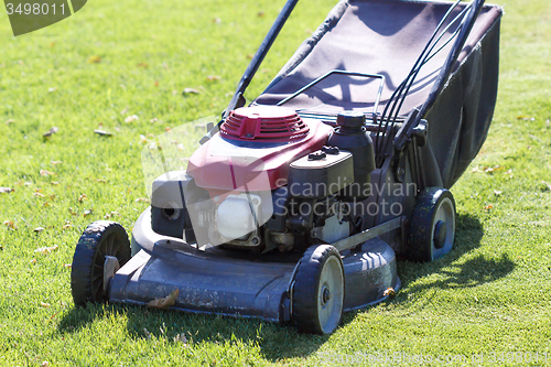 Image of Modern gasoline lawn mower