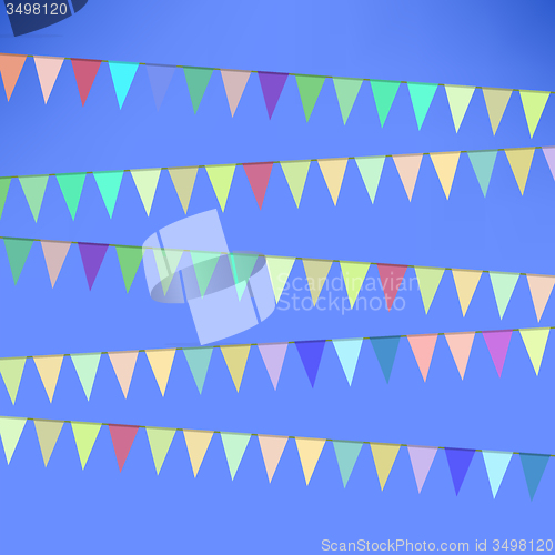 Image of Set of Colorful Flags
