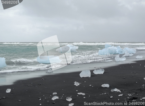 Image of coastal iceberg scenery