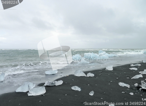 Image of coastal iceberg scenery