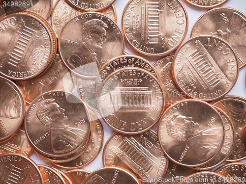 Image of Dollar coins background