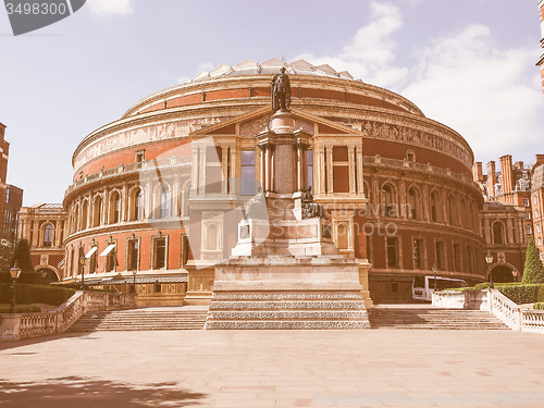 Image of Retro looking Royal Albert Hall in London