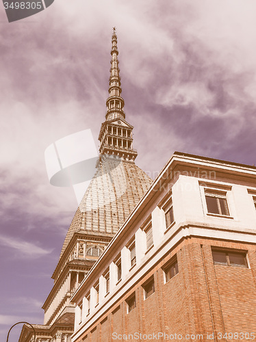 Image of Retro looking Mole Antonelliana Turin