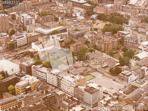 Image of Retro looking Aerial view of London