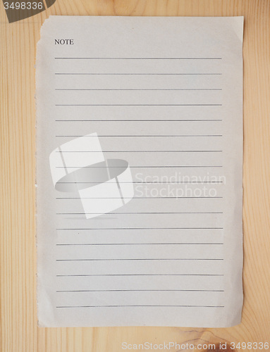 Image of Blank note book page