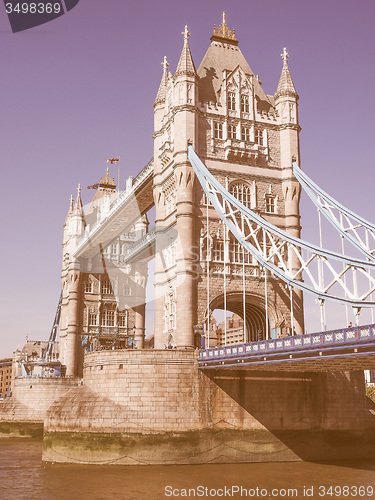 Image of Retro looking Tower Bridge in London