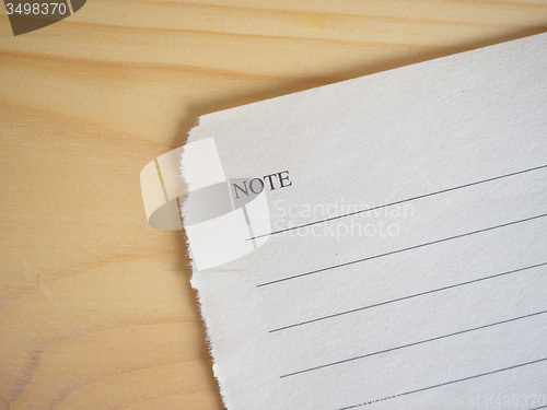 Image of Blank note book page