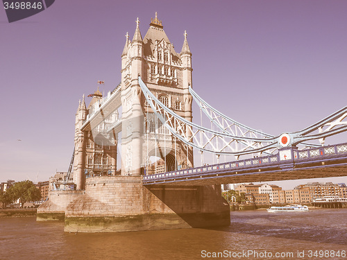 Image of Retro looking Tower Bridge in London