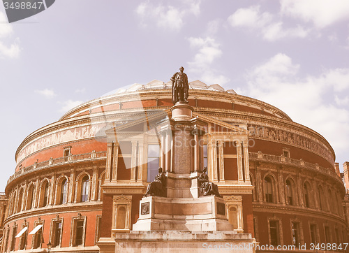 Image of Retro looking Royal Albert Hall in London