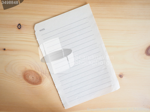 Image of Blank note book page