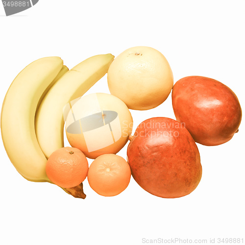 Image of Retro looking Fruits picture