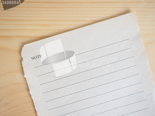 Image of Blank note book page