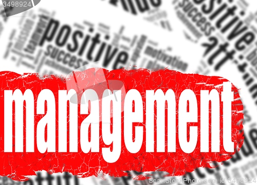 Image of Word cloud management business sucess concept