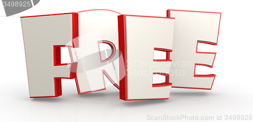Image of Free word with white background image with hi-res rendered artwo