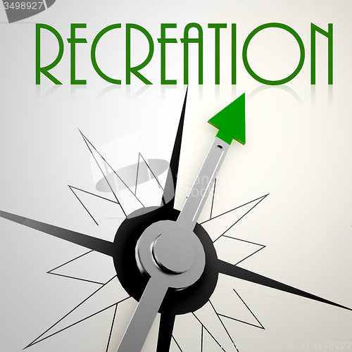 Image of Recreation on green compass