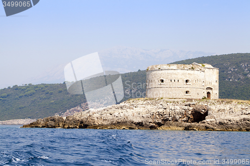 Image of the island the fortress, Montenegro 