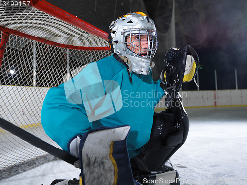 Image of ice hockey goalkeeper