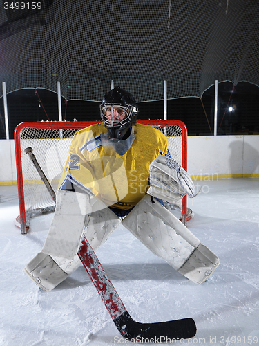 Image of ice hockey goalkeeper