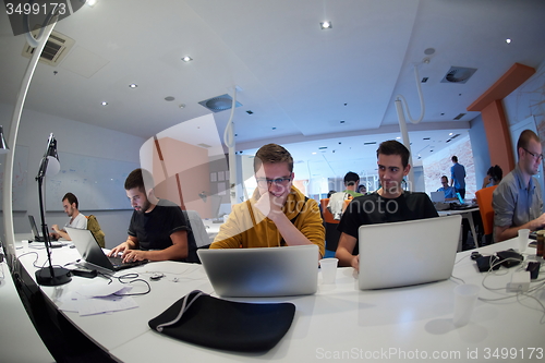 Image of startup business people group at office