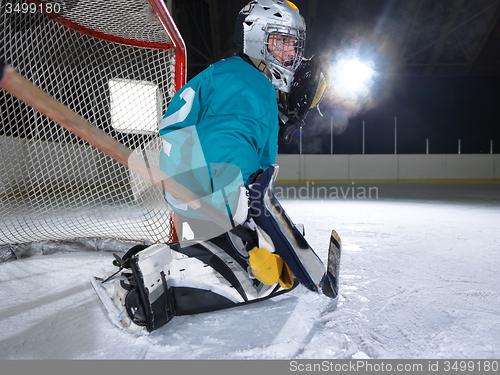 Image of ice hockey goalkeeper