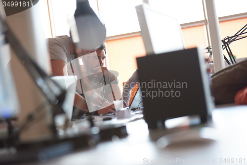 Image of startup business people group at office