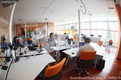 Image of startup business people group at office