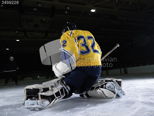 Image of ice hockey goalkeeper